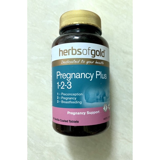 Viên uống dinh dưỡng dành cho bà bầu Pregnancy Plus 1-2-3 Herbs Of Gold 60 viên