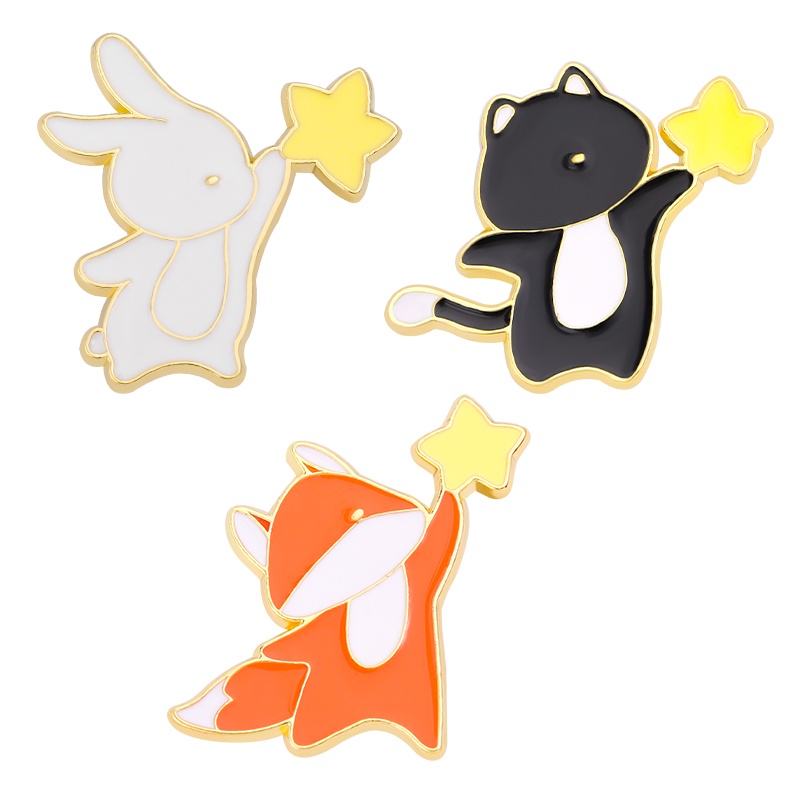 Ghim Cài Áo Hình Động Vật Hoạt Hình Đáng Yêu