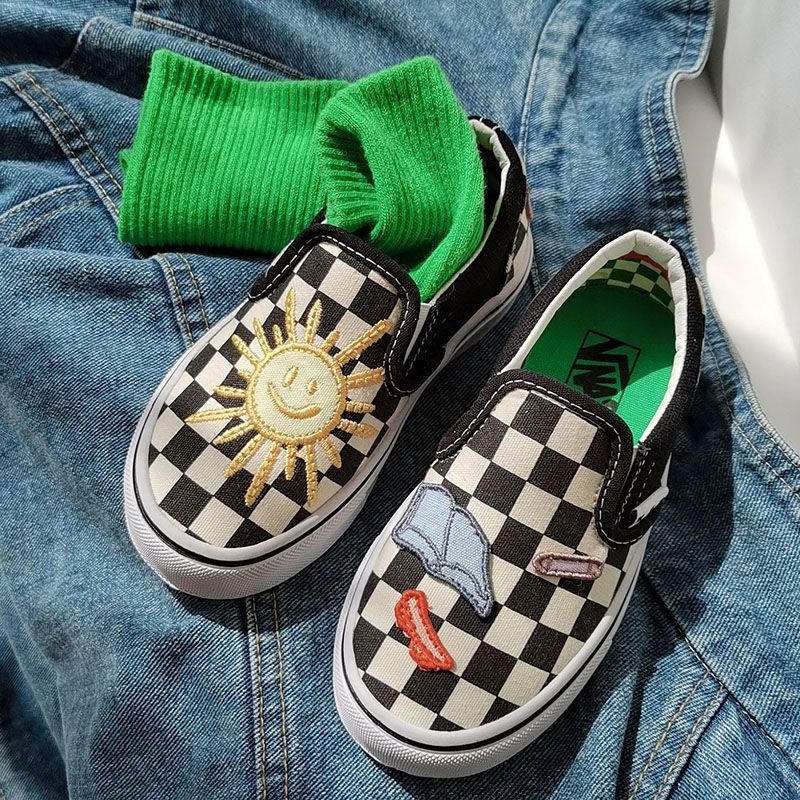 Giày Lười Vải Canvas Mềm Mại Phong Cách Hàn Quốc Thời Trang Xuân Hè Cho Bé