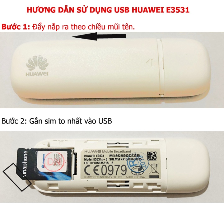 Dcom 3G Huawei Usb 3G HUAWEI E3531 21.6Mb Bản App - Siêu tốc độ | WebRaoVat - webraovat.net.vn