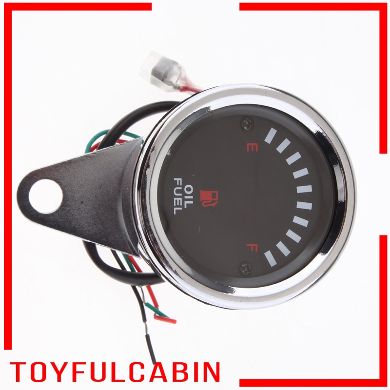 Đồng Hồ Đo Nhiên Liệu Có Đèn LED 2.56 '' 65mm DC12V Cho Xe Mô Tô