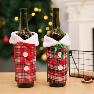 Trang trí chai rượu vang đỏ Giáng sinh Christmas Red Wine Bottle Decoration
