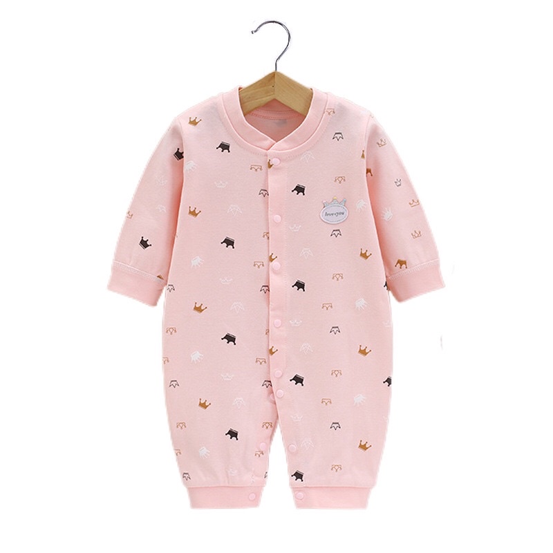 Body liền thân Quảng Châu cho trẻ sơ sinh 0-12 tháng, Body sleepsuit cotton an toàn cho bé