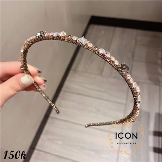 Bờm đính đá nhí hàn quốc cao cấp - kẹp tóc nơ, phụ kiện tóc, bờm đính đá