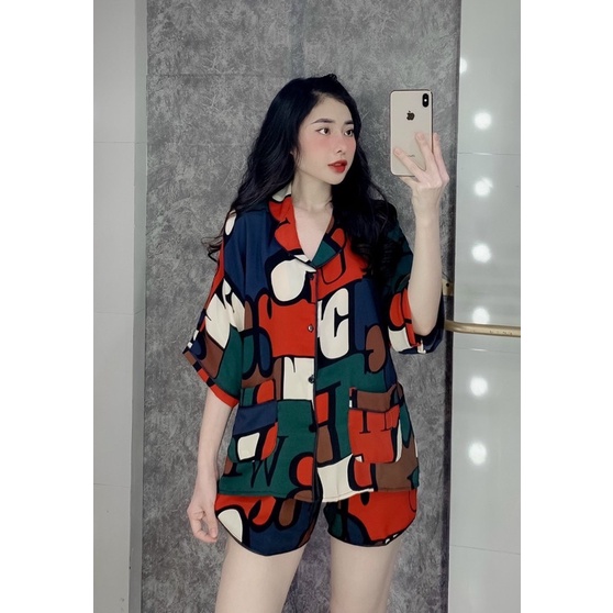 Bộ Beo tay dơi lụa manggo cao cấp