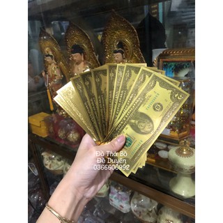 Đô La Mạ màu vàng (10 Tờ) (Vàng mã cúng gia tiên)