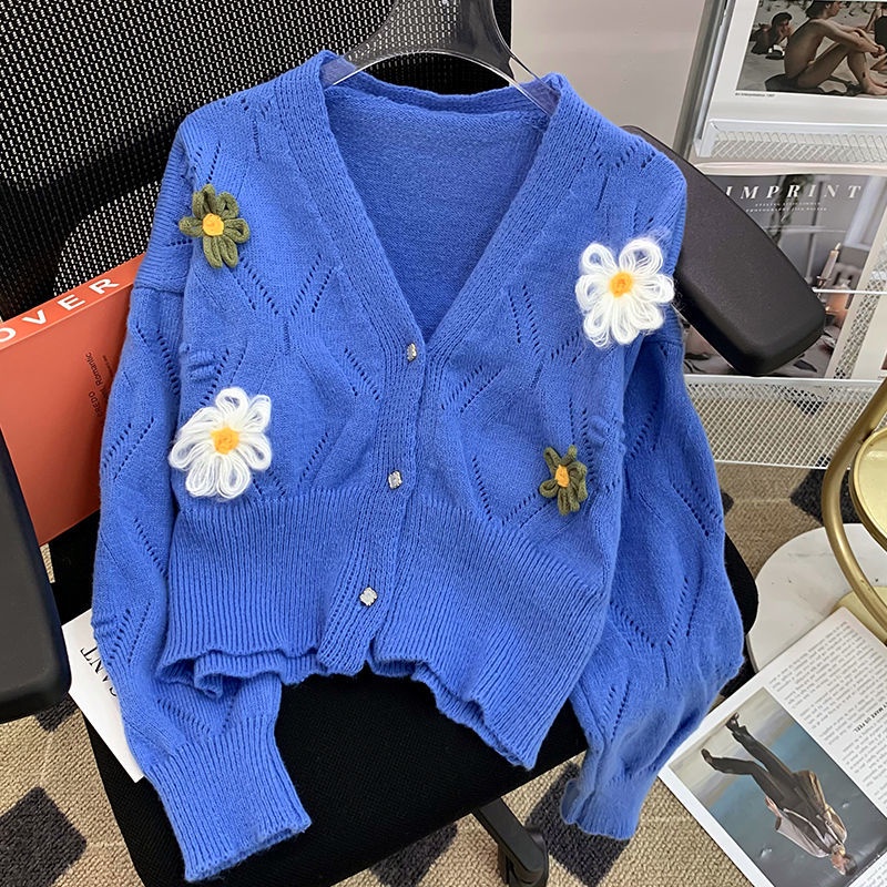 Áo Khoác cardigan Dệt Kim Tay Dài Cổ Chữ V Thời Trang Mùa Thu Phong Cách Mới Cho Nữ