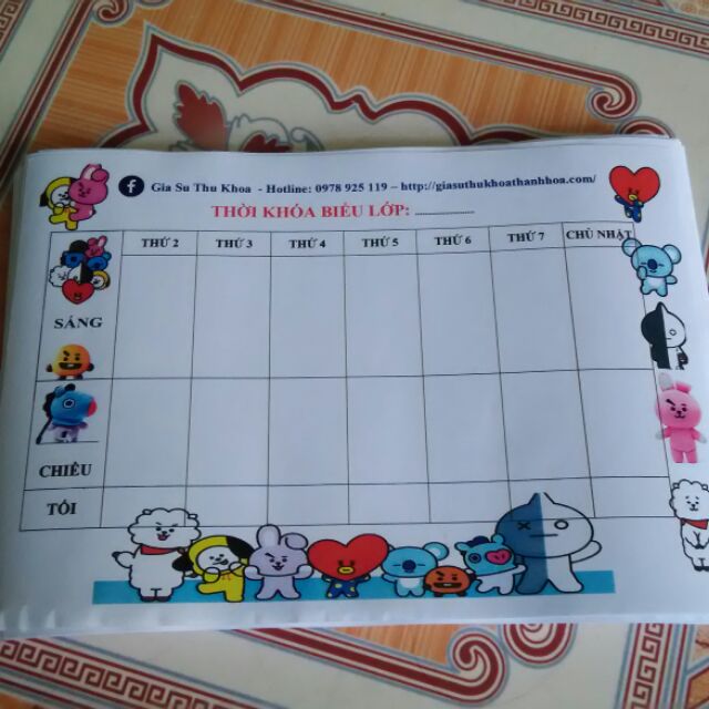 Thời khóa biểu bt21