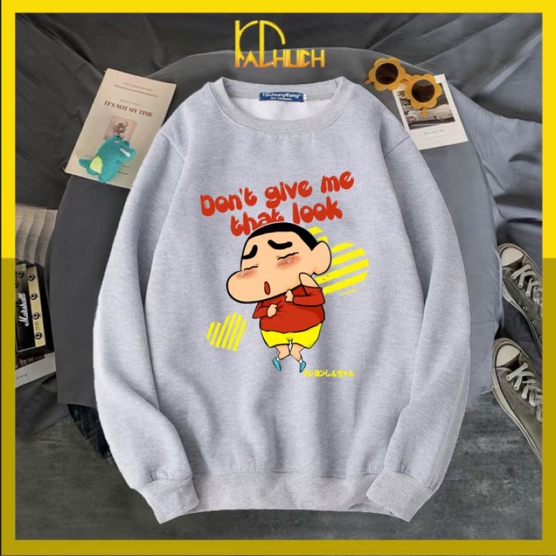 ÁO SWEATER NỈ UNISEX IN SHIN DONT GIVE ME