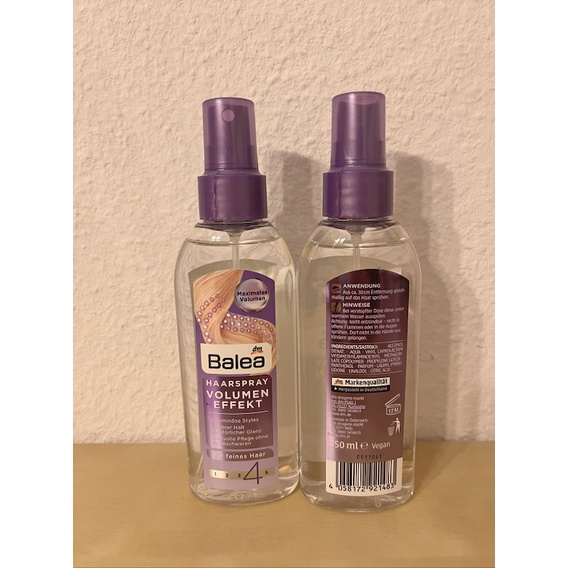 - XỊT DƯỠNG TẠO PHỒNG TÓC TỰ NHIÊN BALEA - 150ML