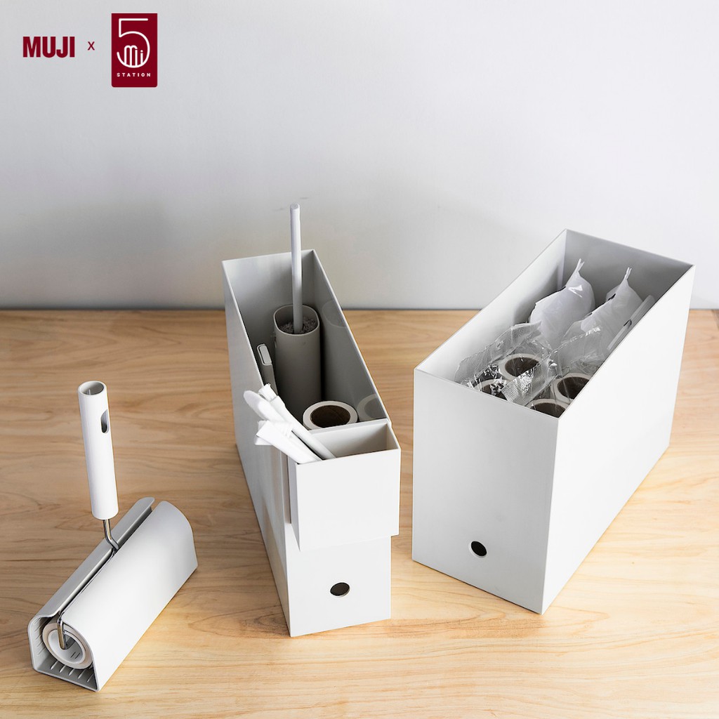 Hộp Đựng Muji Xám Trắng - Hàng Chính Hãng