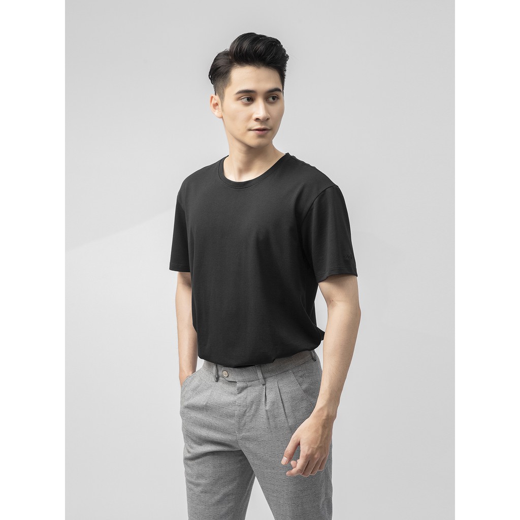 Áo thun nam ngắn tay ARISTINO dáng Casual fit vừa vặn, vải mềm nhẹ, thấm hút tốt, thoáng khí - ATS019S1