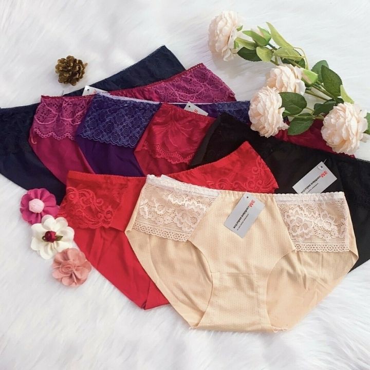 [SIÊU RẺ] Quần Lót Su Phối Ren Sexy Quyến Rũ Thấm Hút Mồ Hôi