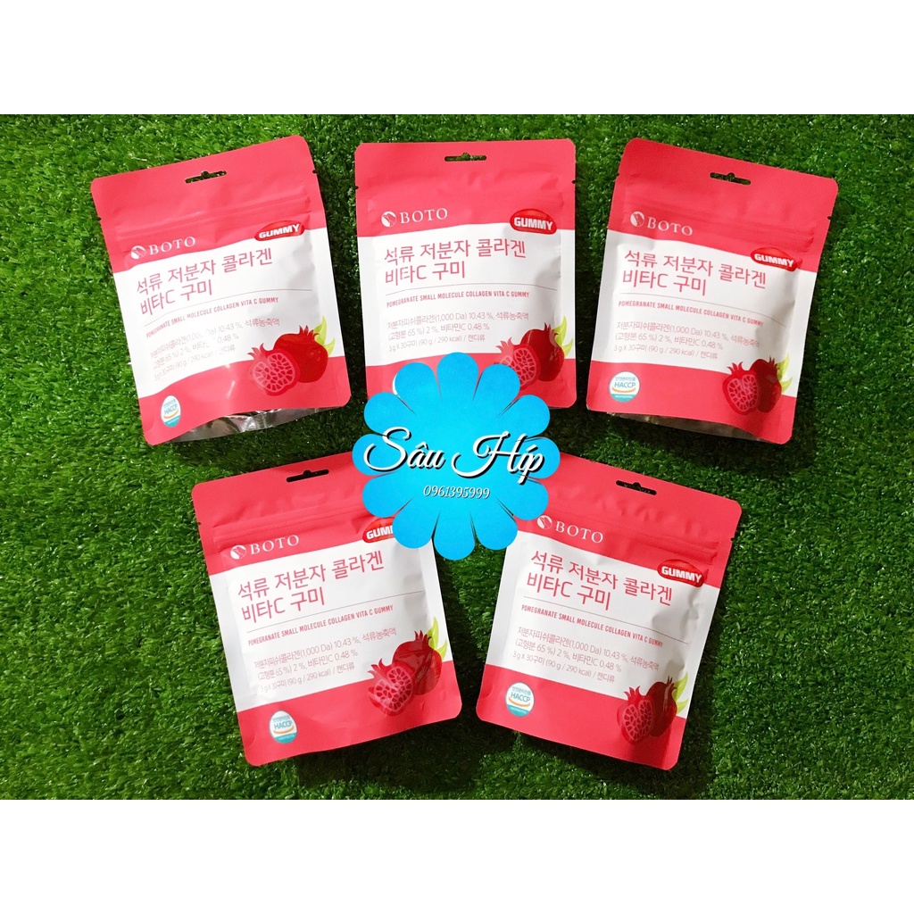 Kẹo Collagen Lựu Boto Kẹo Dẻo Gummy Collagen Vitamin C - Hàn Quốc