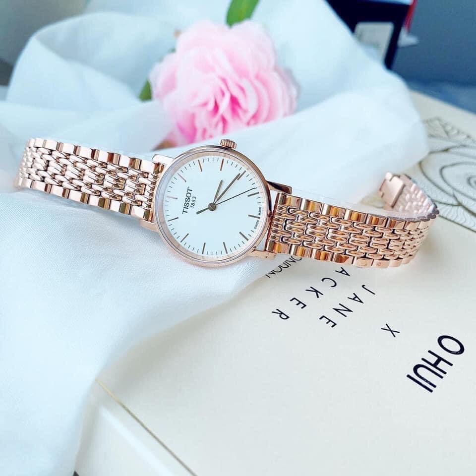 Đồng hồ nữ chính hãng Tissot T1092103303100 - Máy quartz pin Thụy Sĩ - Kính Sapphire chống xước tốt