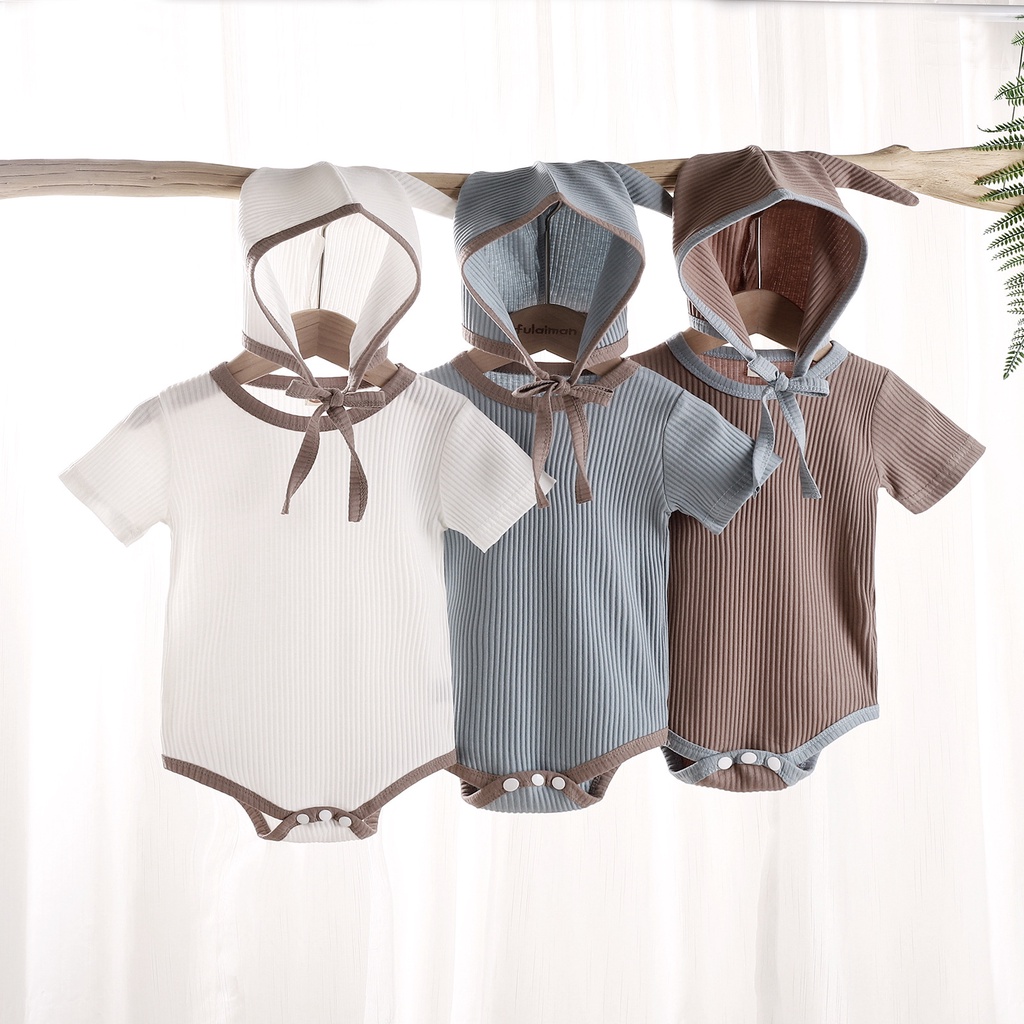 Bộ áo liền quần kiểu dáng xinh xắn dành cho em bé sơ sinh