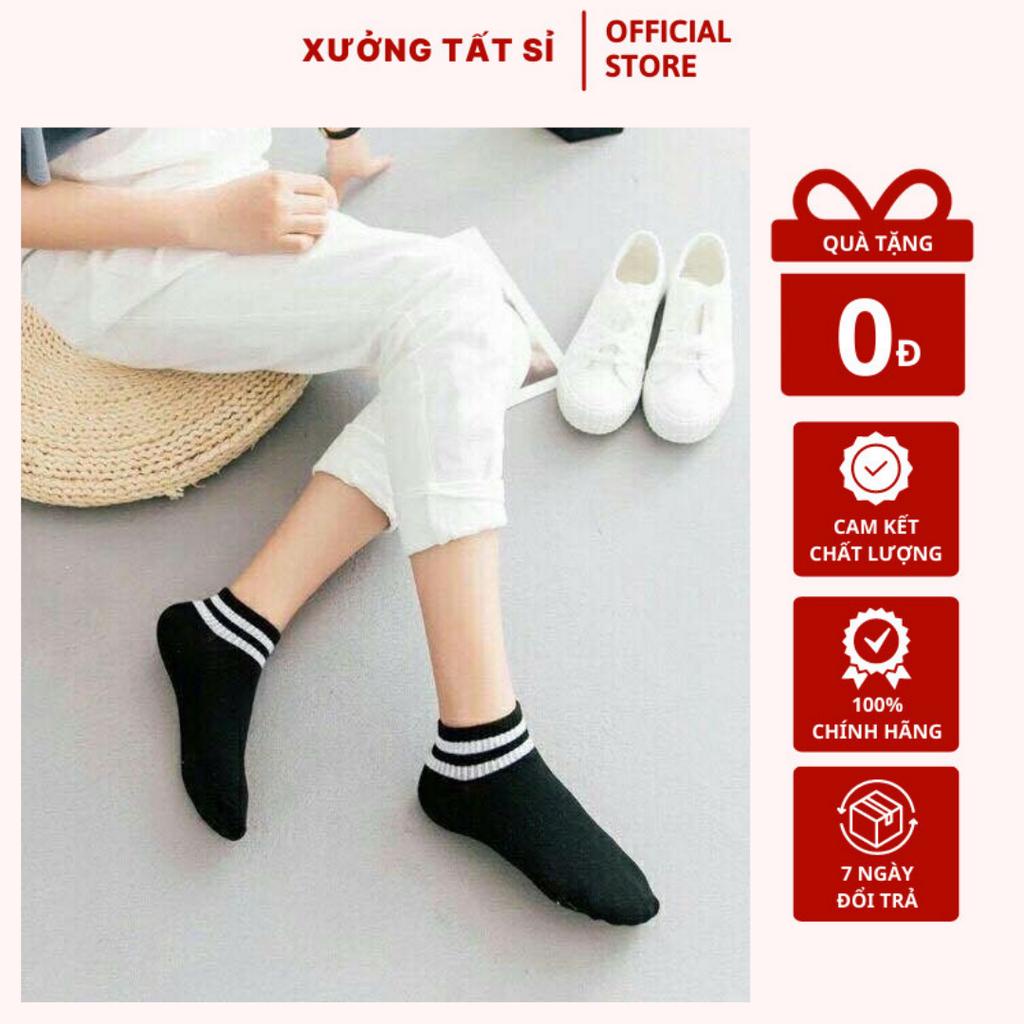 Tất Vớ Kẻ Sọc Phong Cách Hàn Quốc Chất Liệu Cotton , Mỏng Thoáng Mát - Thấm Hút Mồ Hôi Cực Tốt