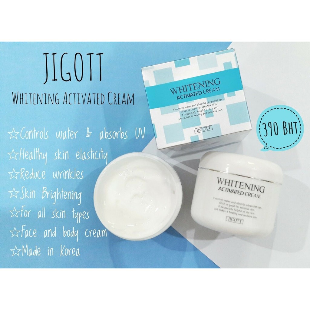 Kem Ủ Kích Dưỡng Trắng Da Jigott Whitening Activated Cream 100ml – Hàng Chính Hãng