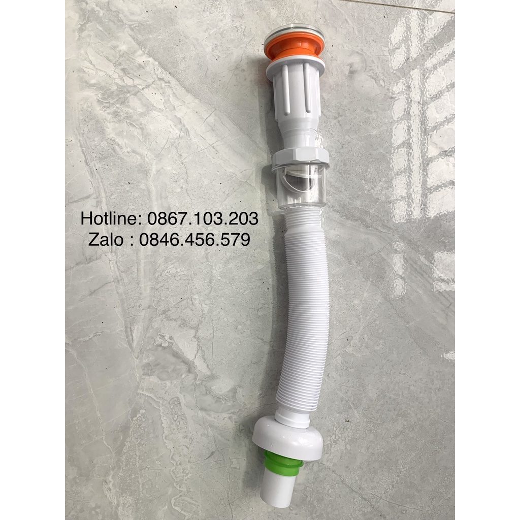 Xi Phông Xả Lavabo Lật Ruột Gà Chống Hôi Cao Cấp TP