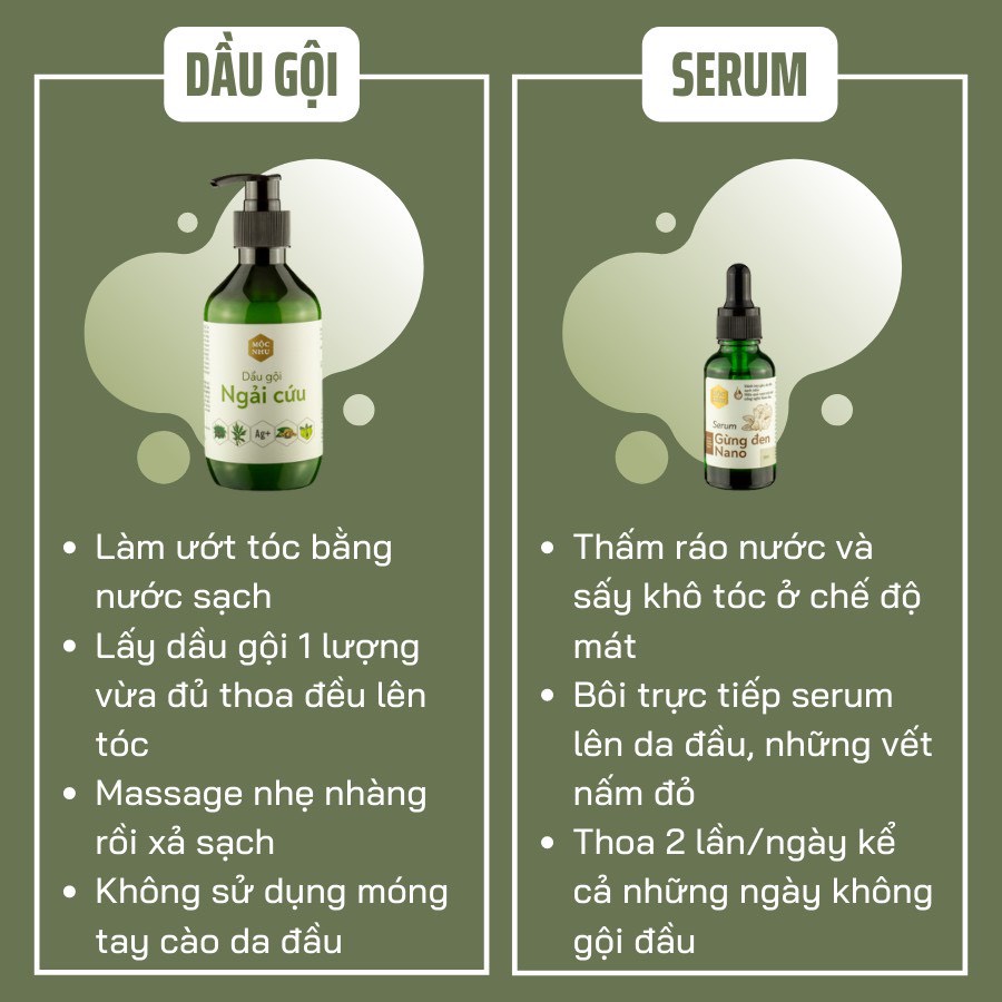 Dầu Gội Ngải Cứu Mộc Nhu, Giảm Gàu Ngứa, Nấm Da Đầu, 300Ml, Mua 1 Tặng 1