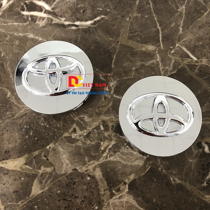 Biểu tượng logo Toyota chụp mâm, vành, bánh xe ô tô kích thước 62mm/ Mã sản phẩm TOYOTA62