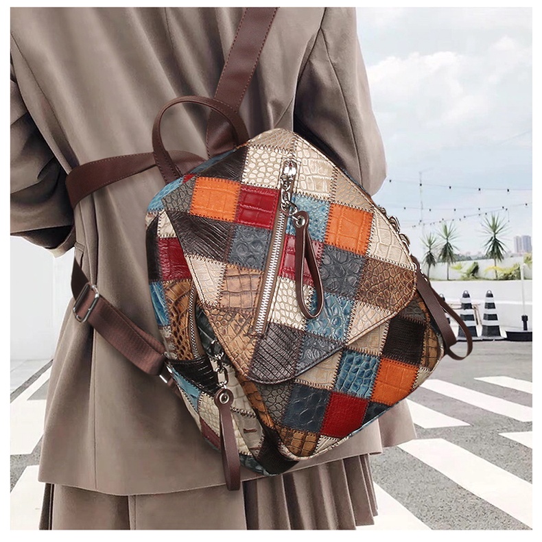 Ba Lô Da Mềm Phong Cách Vintage Cho Nữ