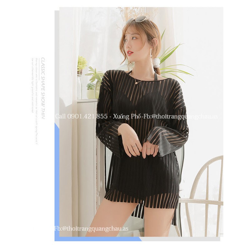 (Hàng nhập) SET 3 MÓN BIKINI ➕ GỒM KHOÁC STYLE HÀN QUỐC #032054