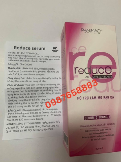 [Chính Hãng ] Reduce Serum - Làm mờ rạn da Bà Bầu ( Ba Lan )