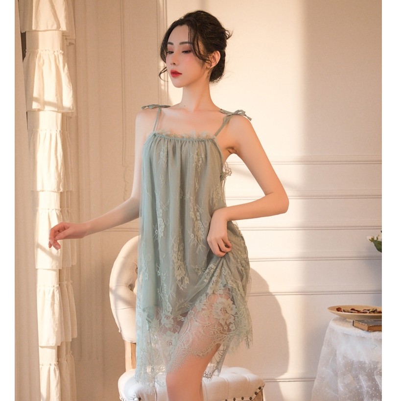 Váy Ngủ Xuyên Thấu B1023 Đầm Công Chúa Voan Ren Cao Cấp Quảng Châu | BigBuy360 - bigbuy360.vn