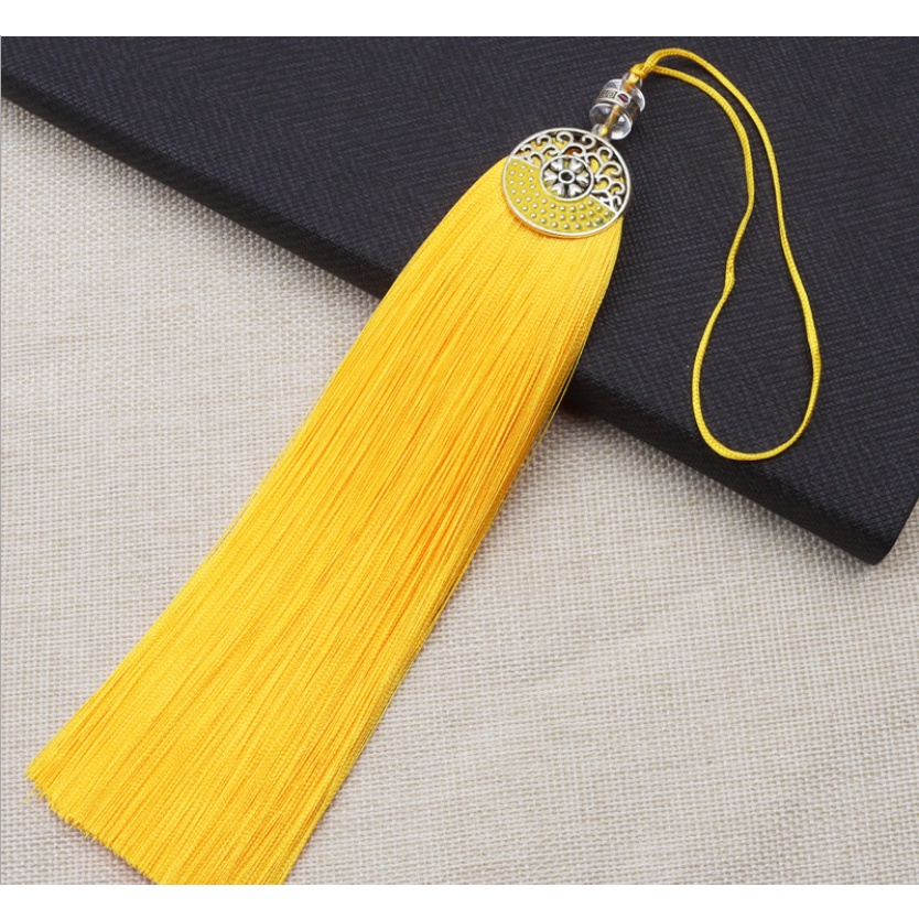 Tua Rua 16cm Khắc Hoa Văn Mặt Bạc Trang Trí Áo Dài, Phong Thủy, Quà Tặng Nhiều Màu