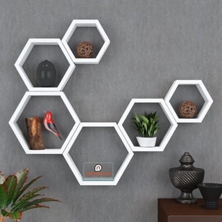 kệ treo tường lục giác 3 chiếc
