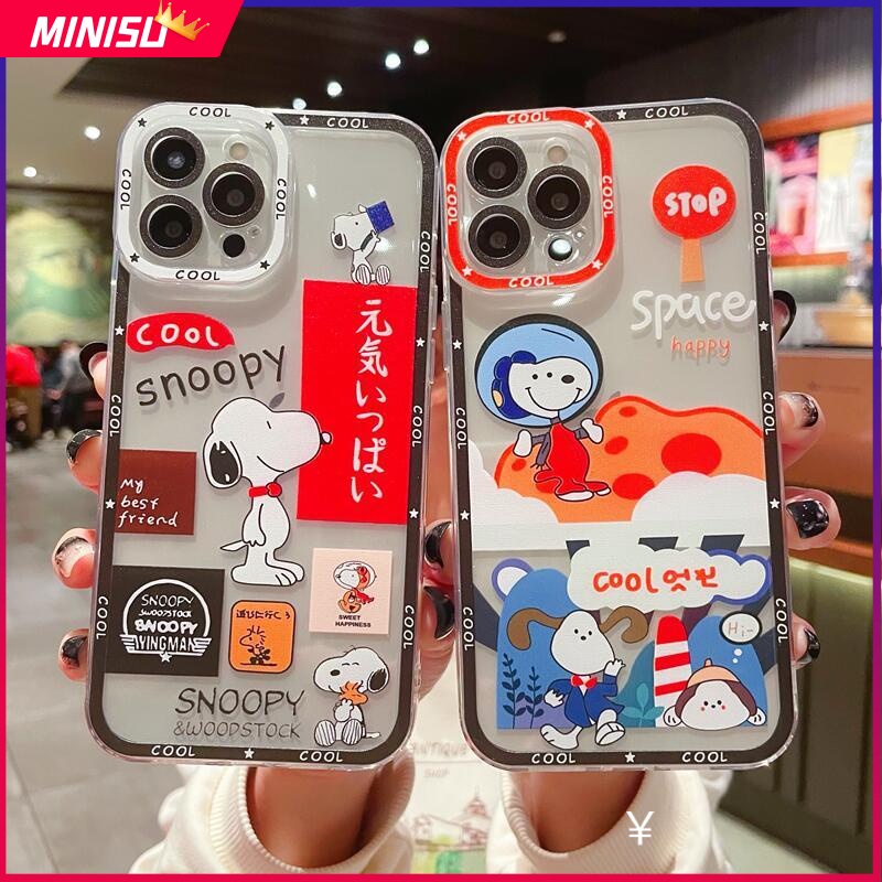Ốp Điện Thoại Silicon Họa Tiết Snoopy Cho iPhone 14 Pro 14Plus 13 12 11 Pro XS Max SE3 XR X 13Mini 7 8 6S Plus SE 2022