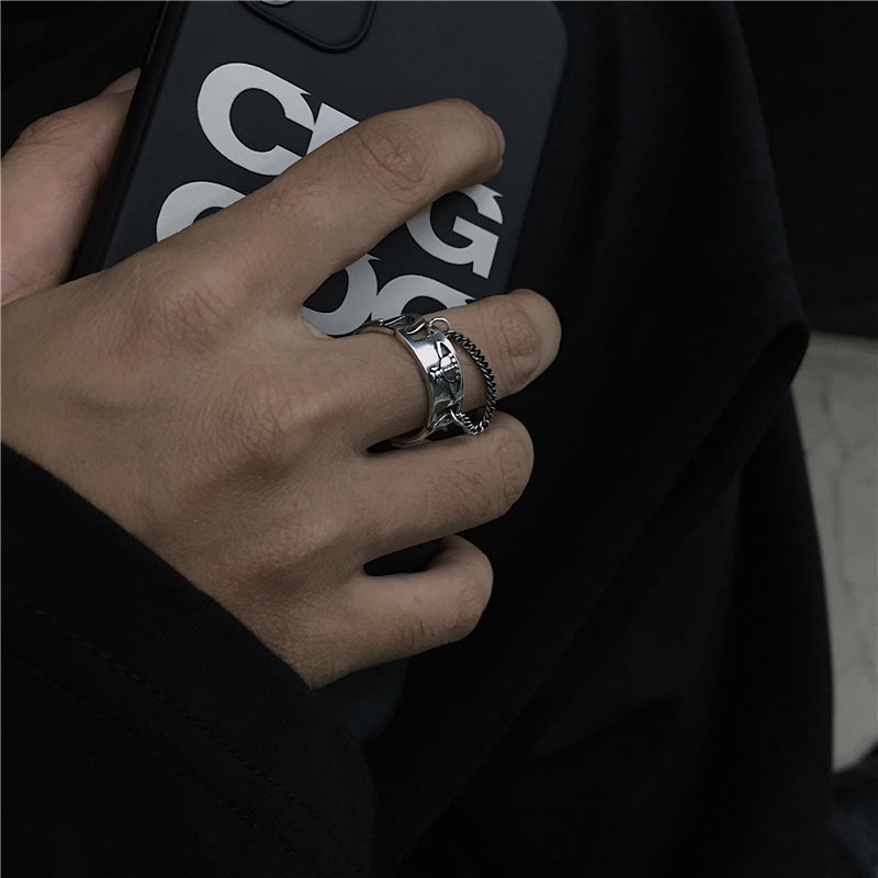 Nhẫn thép titan kiểu dáng thời trang cá tính