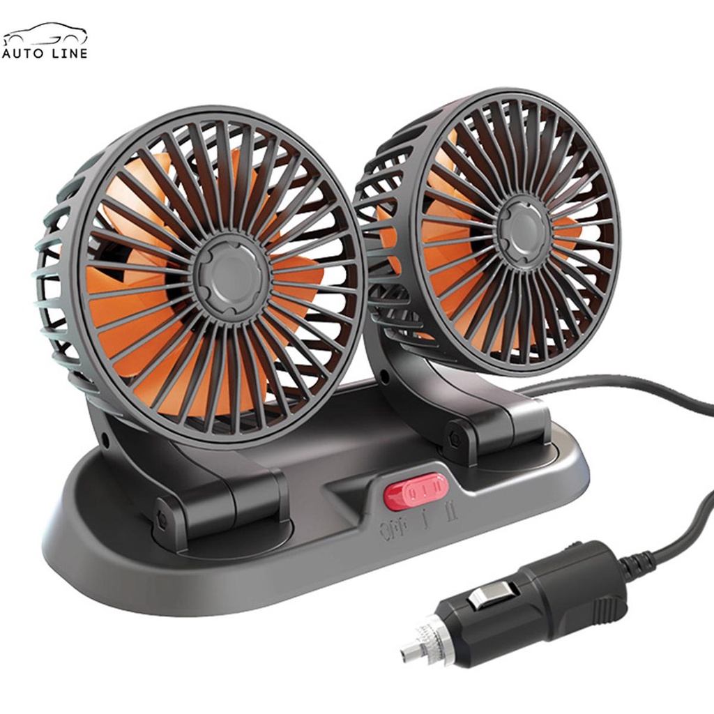 Quạt Điện Làm Mát Xe Hơi 2 Tốc Độ Điều Chỉnh Được 360 Độ° Quạt Xoay Gắn Bảng Điều Khiển Xe Hơi SHOPCYC4885