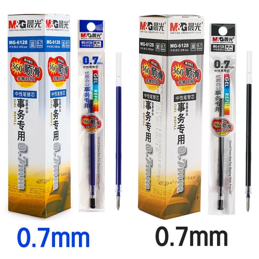 Sỉ - Ruột bút nước 0.7mm M&G - 6128 / Ngòi thay cho bút ký và luyện tiếng Trung MG-6128