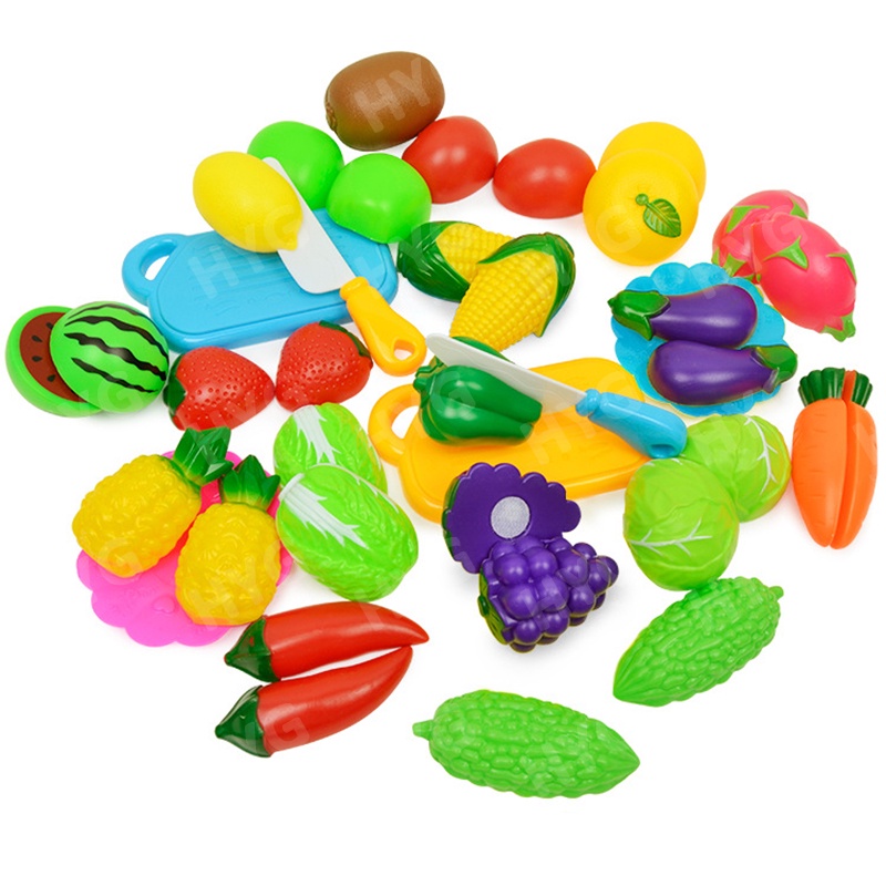Bộ đồ chơi cắt rau củ/trái cây HYG Toys vui nhộn đầy màu sắc cho bé