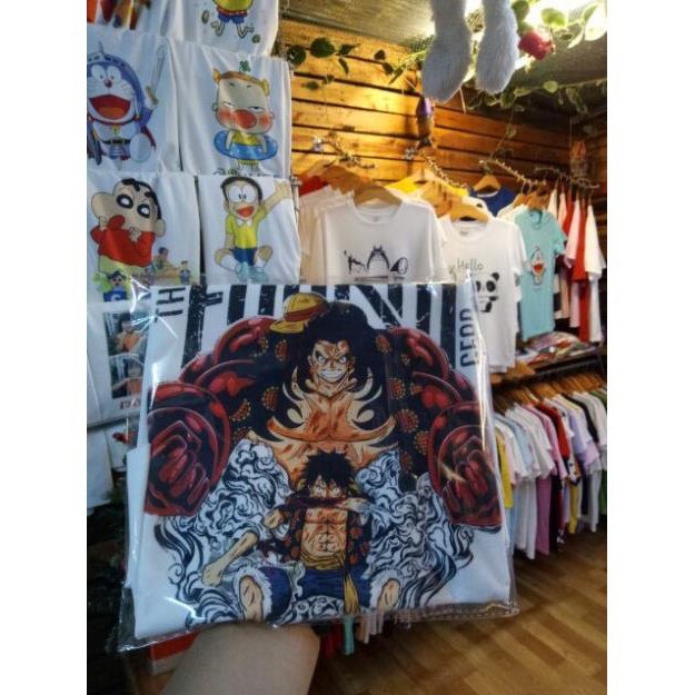 SALE- Áo thun one piece luffy gear 4 siêu ngầu kèm ảnh thật (in tại shop)