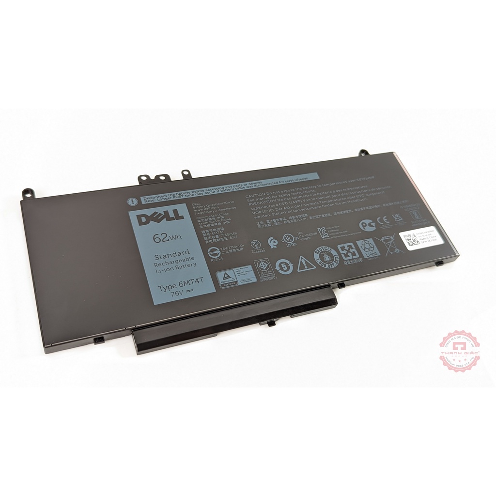 Pin Laptop Dell 62Wh 6MT4T Thay Thế Cho Dell Latitude 5470 5570 5270 Dell Precision 3510 M3510 - Bảo Hành 6 Tháng