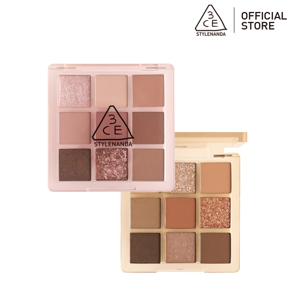 Bảng Phấn Mắt 3CE Nhiều Màu Sắc 3CE Multi Eye Color Palette (Warm vs Cool) 8.5g | Official Store 9 Shades Eye Make up Cosmetic