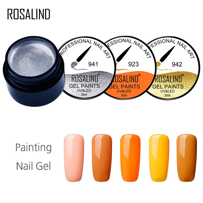 Lọ nước sơn móng tay Gel UV lên màu đẹp và sống động Rosalind 5ml