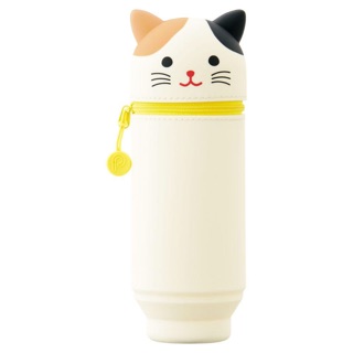 [Hộp bút] Lihit Lab Smart fit PuniLabo Stand Pen Case - White Cat