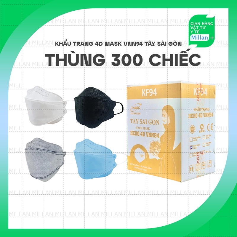 (300 chiếc) THÙNG KHẨU TRANG TÂY SÀI GÒN 4D_N94 Chính Hãng