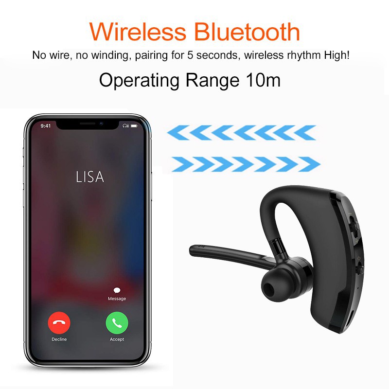 Tai nghe bluetooth không dây V8 dành cho điện thoại iPhone Xiaomi Huawei