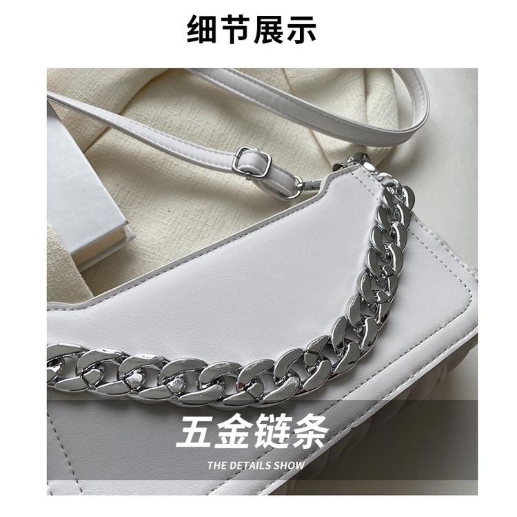 Túi Đeo JASMIN NOIR Chéo Da PU Dây Mắt Xích Thời Trang Nữ