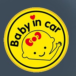 Miếng dán phản quang xe Ô tô Baby In Car