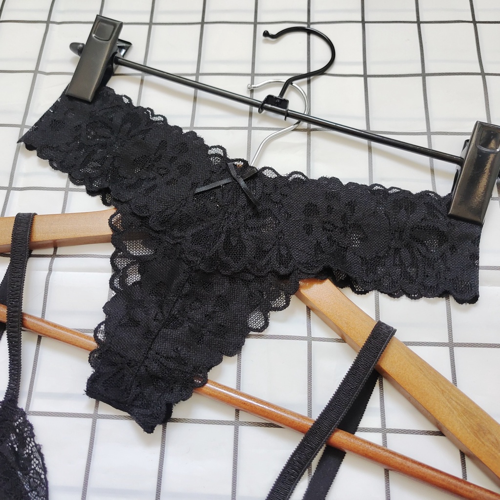 Set Bra - Bralette ren sexy không gọng, mút mỏng - Màu đen - NY02 | BigBuy360 - bigbuy360.vn