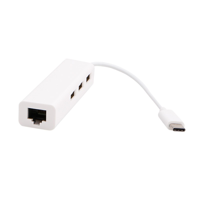 Bộ Chuyển Đổi Alli Macbook Usb3.1 Usb-C Type-C Sang Rj45 Ethernet Lan 3 Cổng Usb Hub