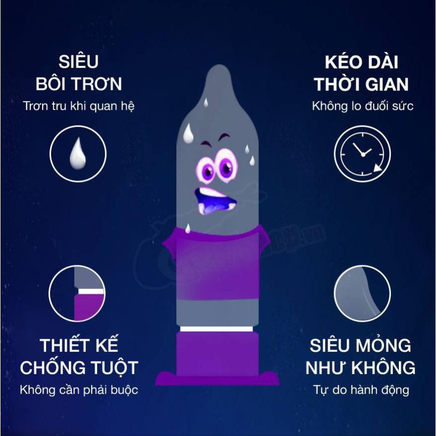 Bao cao su durex invisible siêu mỏng, bao cao su an toàn, uy tín 10 cai/hộp