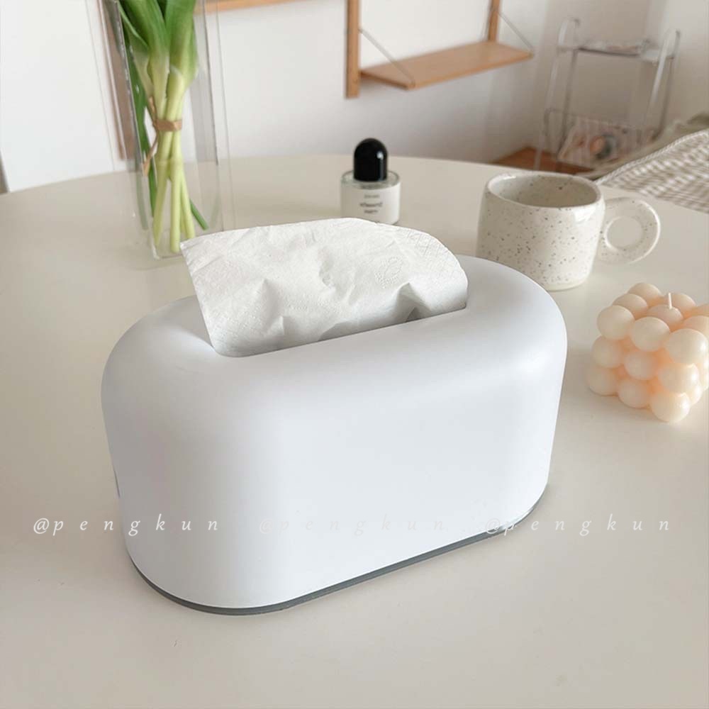 Hộp Đựng Khăn Giấy Màu Trắng Tinh Khiết Thiết Kế Cong Siêu Đẹp Sáng Tạo Phong Cách Bắc Âu Cho Phòng Khách/Phòng Ngủ/Ký Túc Xá