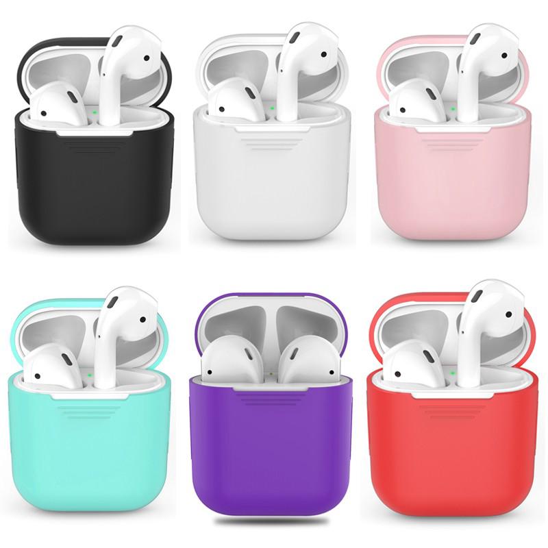 Ốp silicon dành cho hộp sạc tai nghe không dây bluetooth AirPod